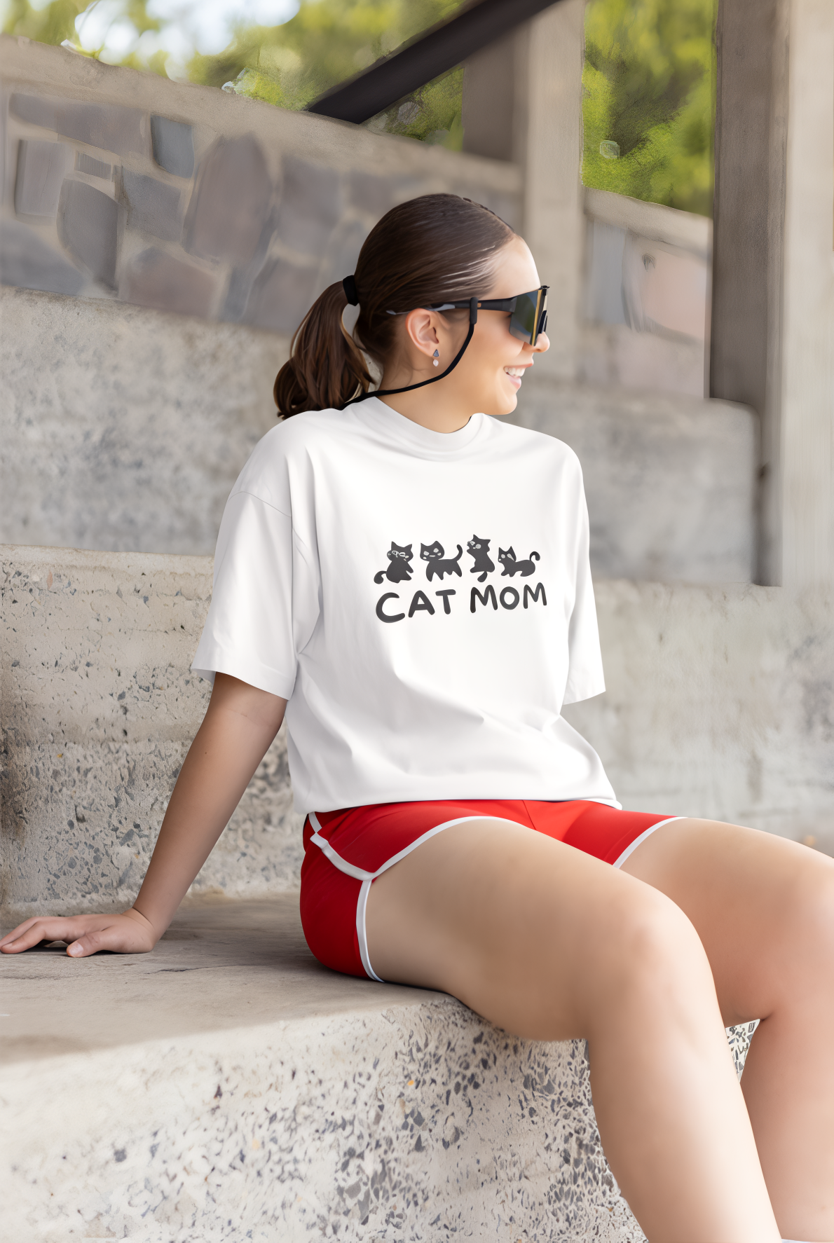 CAT MOM OVER-TEES
