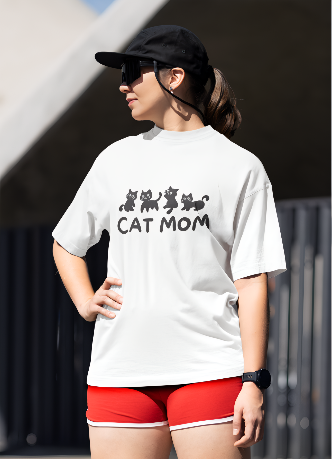 CAT MOM OVER-TEES