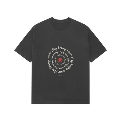 BLACK ILLUSTRATVE OVER-TEES
